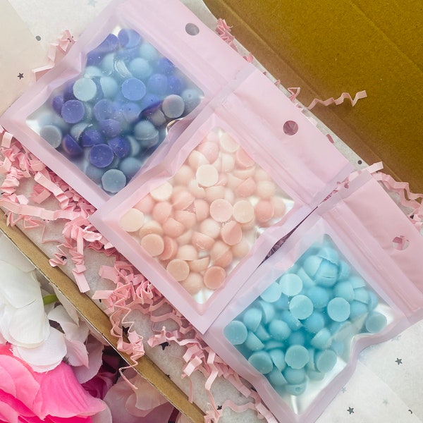 WAX MELTS Highly Scented | Cute Mini Soy Dotties Shapes | Colourful Letterbox Home Fragrance Gift | Loads of Scents | UK Free Delivery