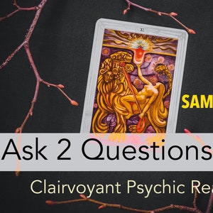 SAME DAY CLAIRVOYANT Psychic Reading, Ask 2 Questions Psychic Reading, Professional Psychic, No sugarcoating, Digital Delivery within  24h
