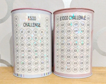 500 & 1000 Holographic Tin Tracker Sticker Money Saving Challenge | Cash Stuffing | Debt Challenge | Saving Tracker | Budgeting Stickers