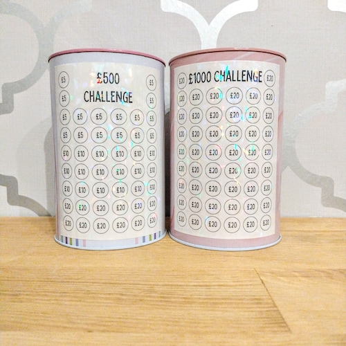 500 & 1000 Holographic Tin Tracker Sticker Money Saving Challenge | Cash Stuffing | Debt Challenge | Saving Tracker | Budgeting Stickers