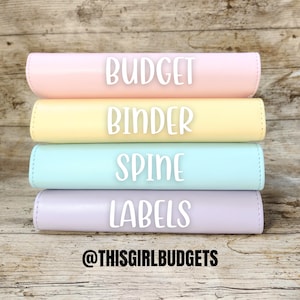 Cash Stuffing A6 Budget Binder Spine Vinyl Labels | Personalised Decals | A6 Budget Binder | Budget Planner | Sinking Funds