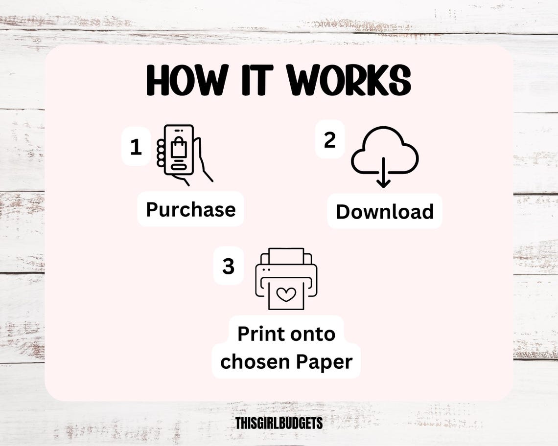 Valentines Inserts - A6 PDF Printable Cash Stuffing, Budget Binder ...