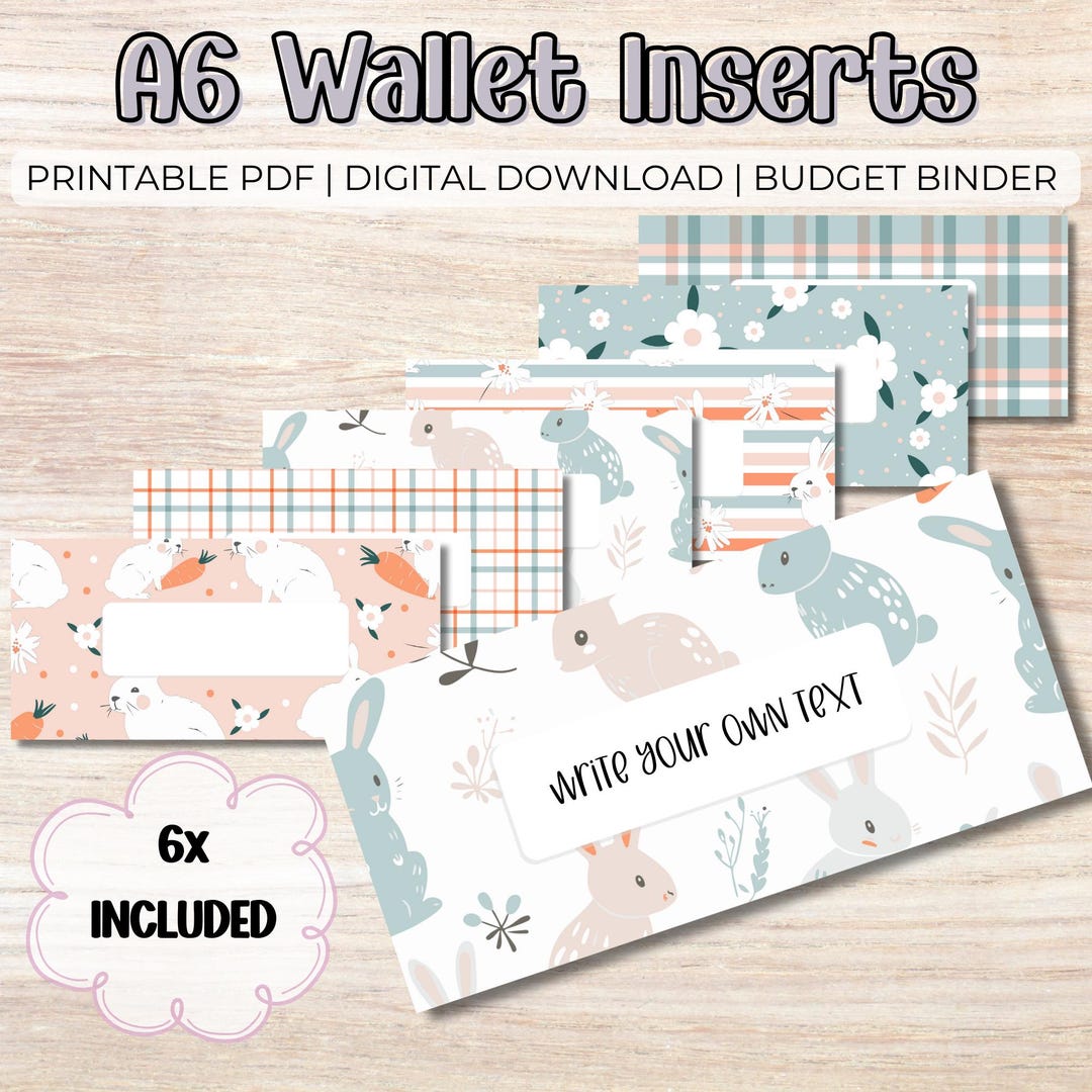 Cash Stuffing Inserts - A6 PDF Printable Easter Egg, Budget Binder ...