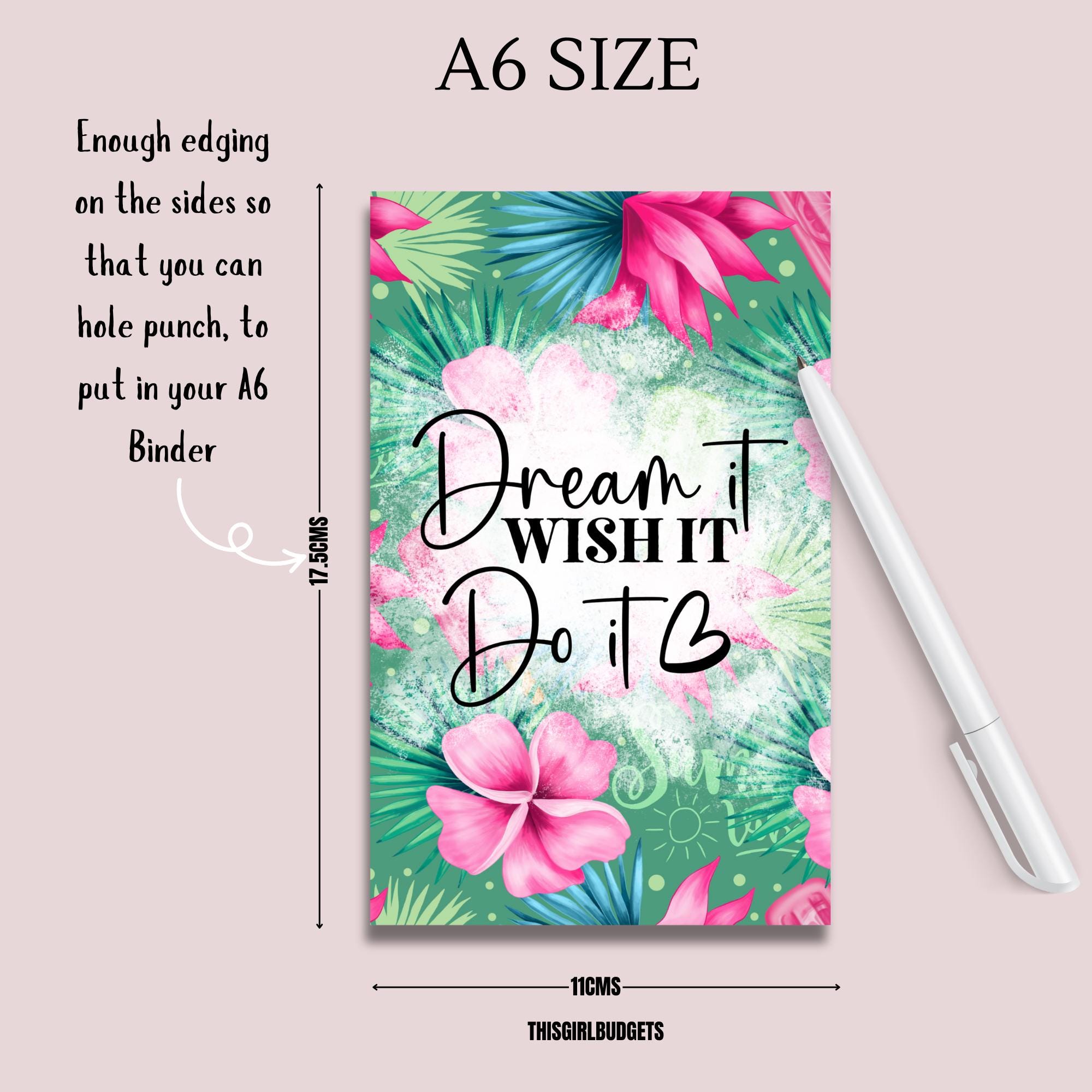 Planner Dashboards - A6 Printable A4 & US PDF Download - Stop Dreaming ...