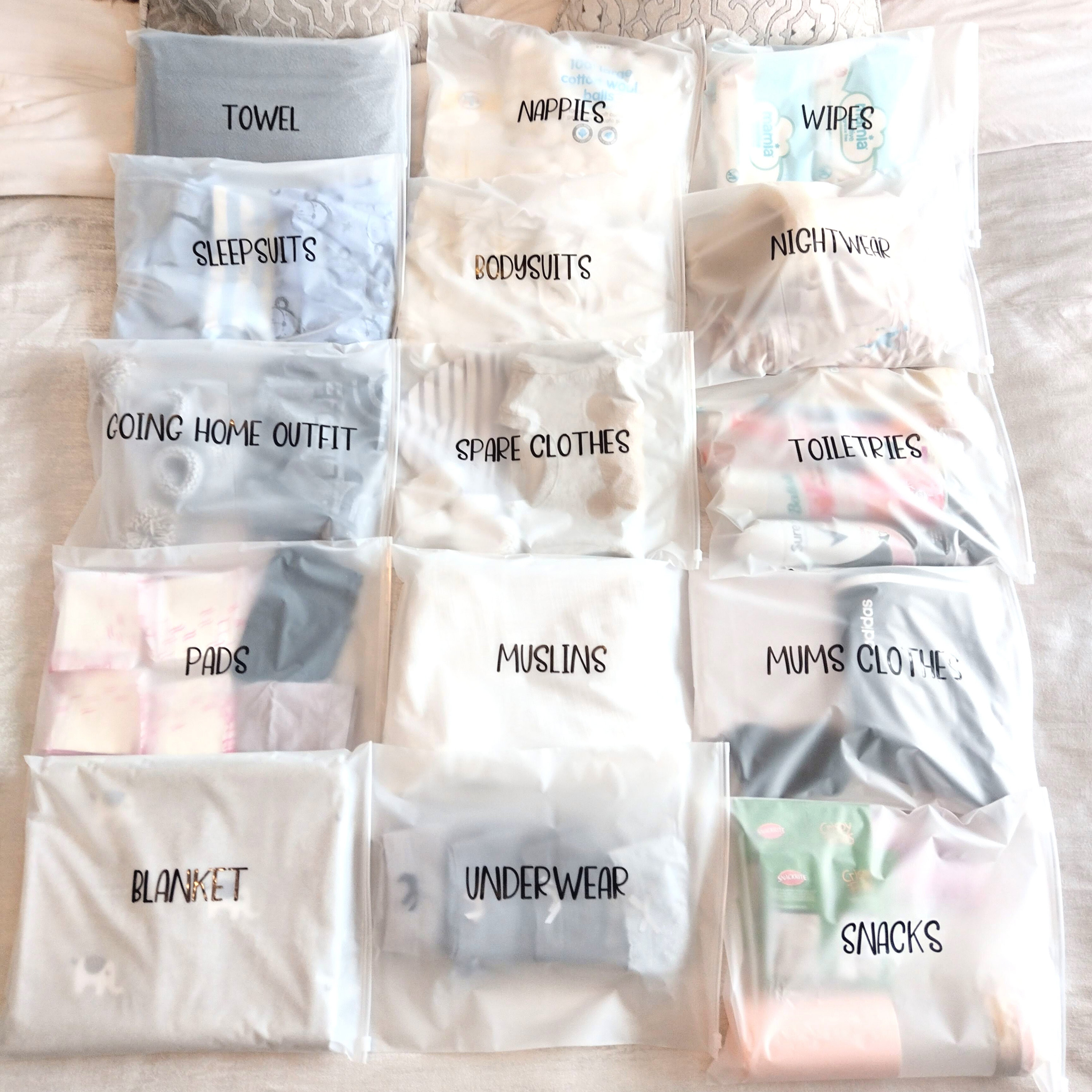 15x Baby Hospital Maternity Organiser Bags Baby Essentials Etsy UK