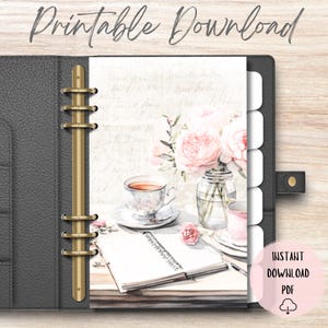 Desk Scene Planner Dashboard - A6 Printable A4 & US PDF Digital ...
