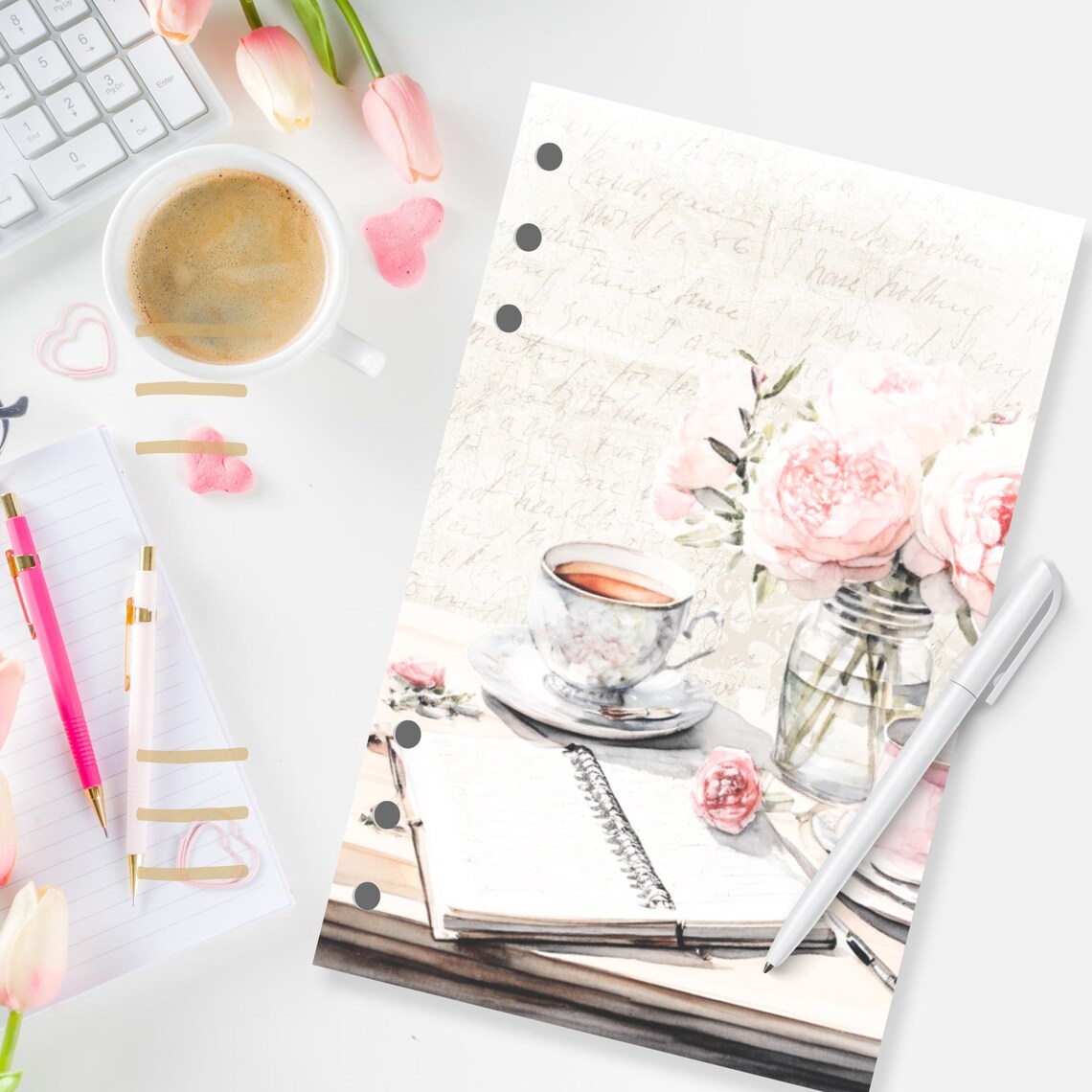 Desk Scene Planner Dashboard - A6 Printable A4 & US PDF Digital ...