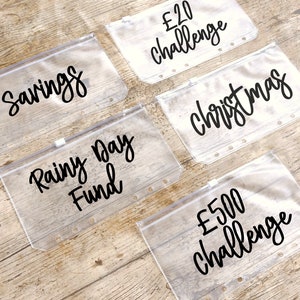 A6 Cash Stuffing Custom Envelope Wallets, Personalised Pouches, Budget Binder, Money Saving Challenges, Money Box Saver, Budgeting Planner