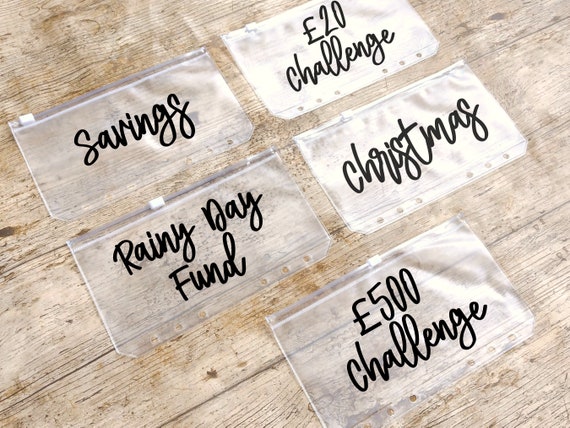 A6 Cash Stuffing Custom Envelope Wallets, Personalised Pouches, Budget Binder, Money Saving Challenges, Money Box Saver, Budgeting Planner