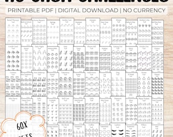 Geldspar-Challenges-Bundle - A6 druckbare Download-PDF, Bargeldfüllung, Budgetierungs-Tracker-Bündel, Budgetbinder, Bargeld-Umschlagsystem