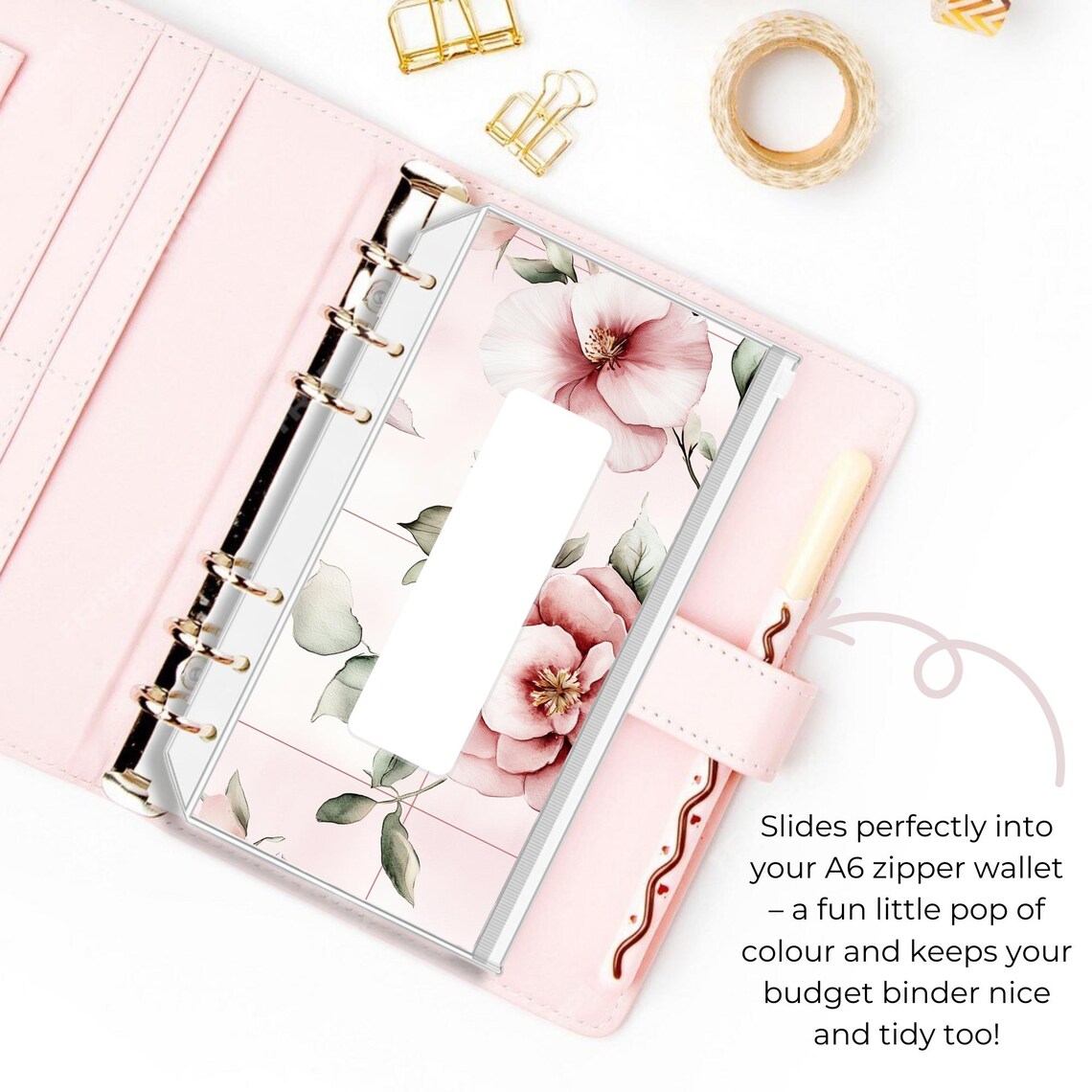 A6 Budget Binder Wallet Inserts | 6x Envelope Covers, Customise Your