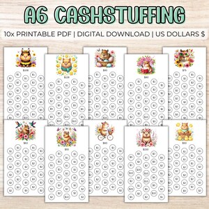 Sfide finanziarie per chi ha un basso reddito - Risparmio per animali capibara - PDF stampabile da 6 dollari USA, strumento di monitoraggio del denaro, budget per stipendio, risparmio mensile