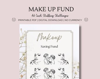 Make-up Wedding Saver Challenge - A6 druckbare Cash-Stuffing-Tracker-Einsätze, Budgetplaner-Digital-Sparer für US, UK und Euro