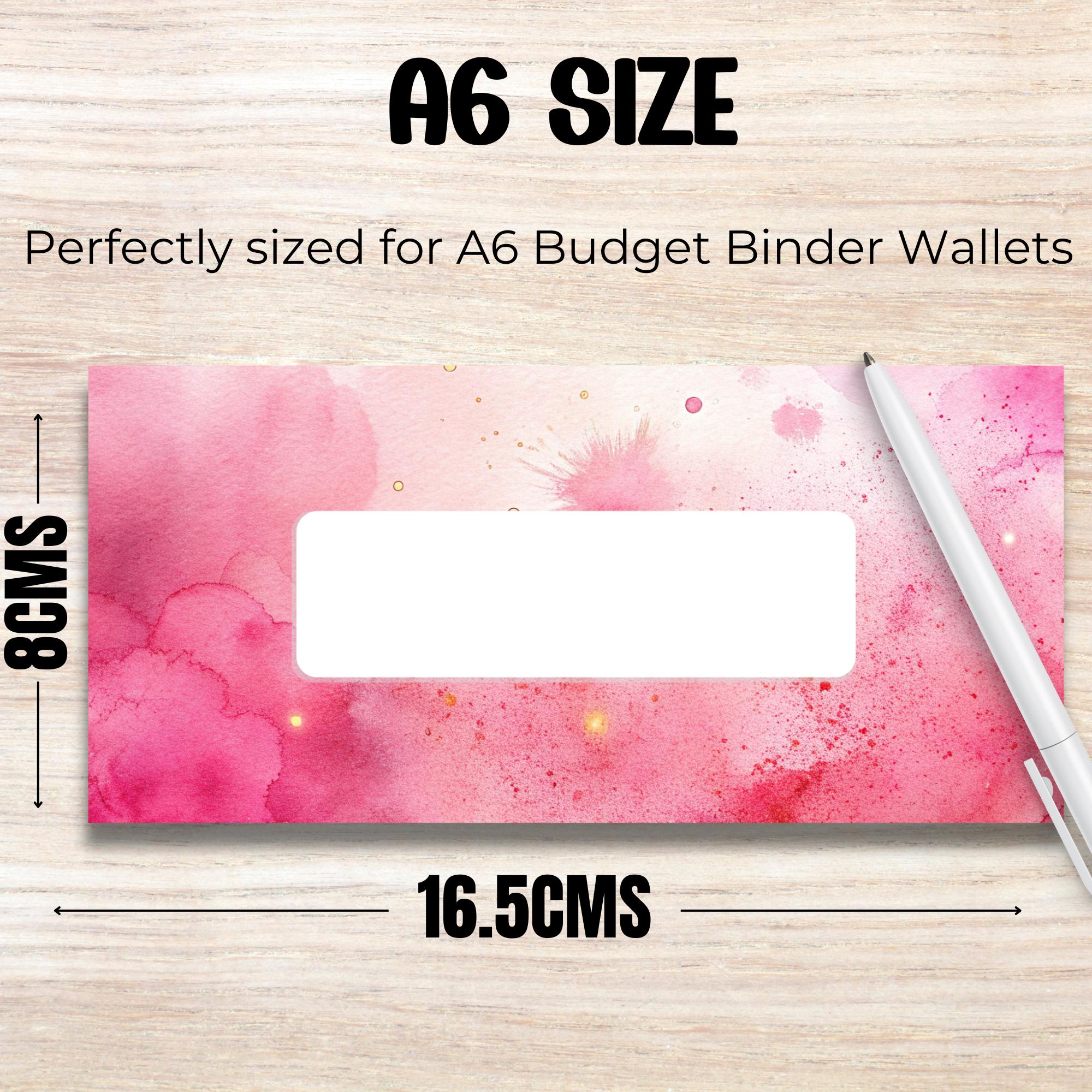 Budget Binder Inserts - A6 PDF Printable Cash Stuffing, Ink Splatter ...
