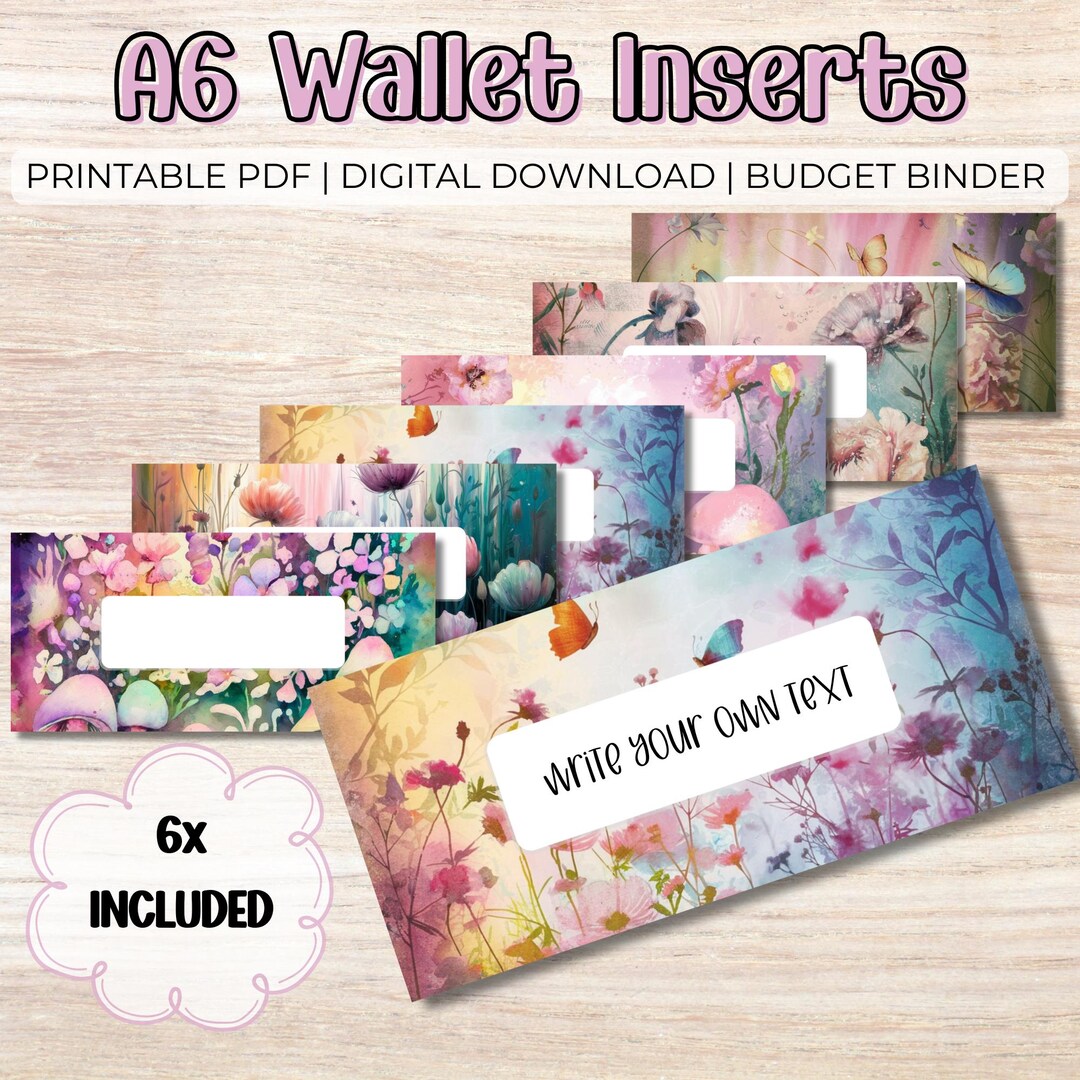 Budget Binder Inserts - A6 PDF Printable Cash Stuffing, Fairy Garden ...