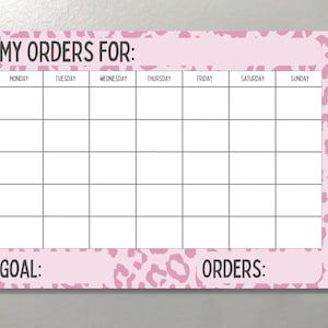 My Daily Order Tracker Small Business Edition | Order Tracking | Monthly Orders | Goal Tracker | A4 Digital Download | Printable Calendar