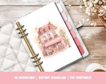 A6 Planner Dashboards - Printable PDF Download - French Shop! Planner Organiser, Cash Stuffing Accessories, Budget Binder Extras, Dividers