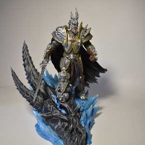 Hand-Painted Arthas Figure - 3D Printed Resin |World of Warcraft Collectible