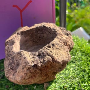 Lava Rock Planters – All Natural, Perfect for Succulents and Air Plants.Carved rock planter. Planter pot for Orchids,fresh water aquarium.