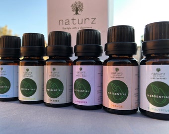 NEssential Aromatherapy Essential Oils Gift Set, Premium Therapeutic Grade 10ml Oils kit