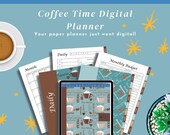 2022 Digital Planner, Digital Journal, iPad, Blank Digital Planner, Noteshelf Planner, Goodnotes Planner, Coffee theme,  Mocha, Latte