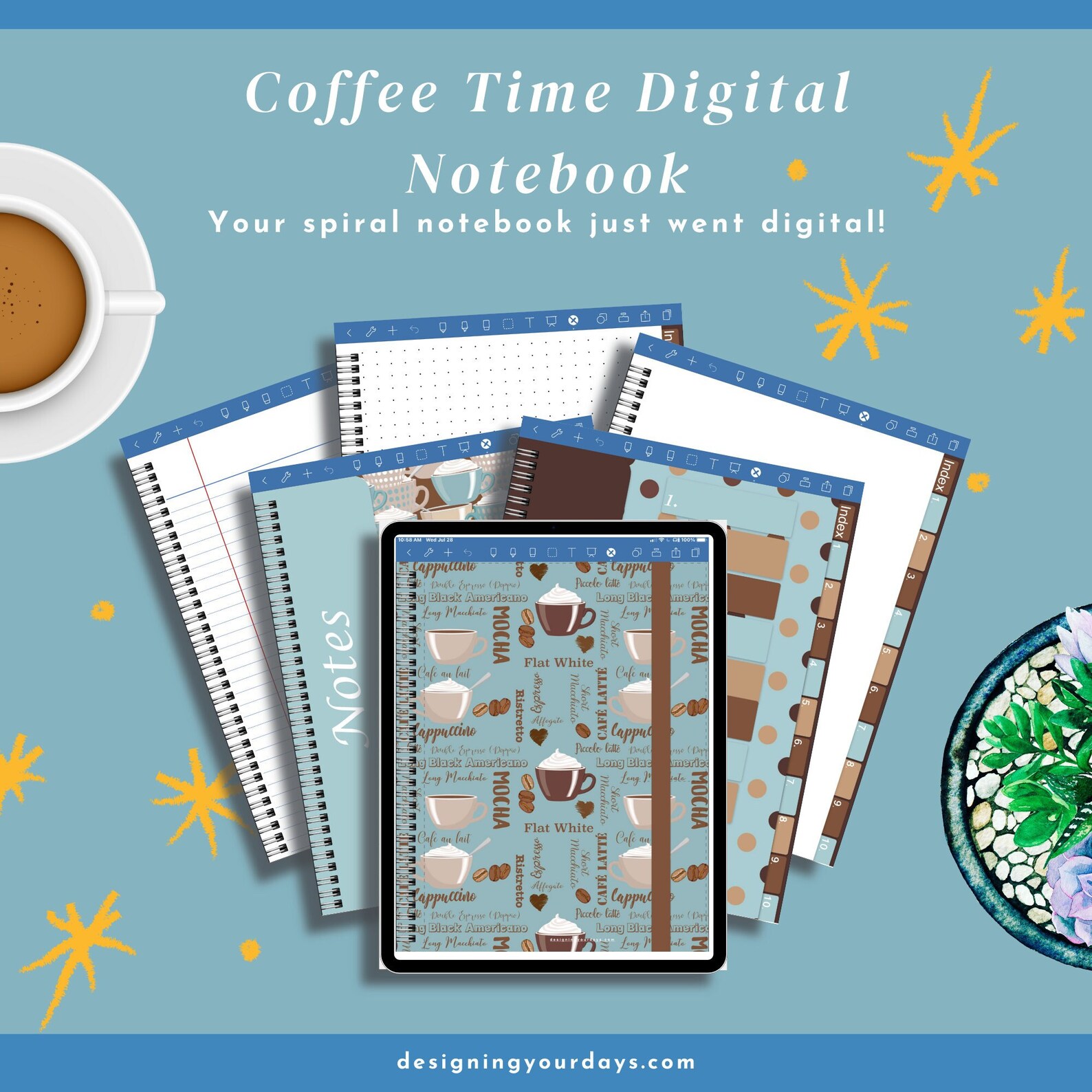 Digital Notebook, Digital Journal, Ipad, Blank Digital Notebook