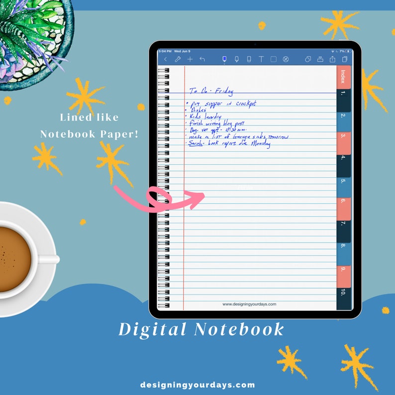 Digital Notebook, Digital Journal, Ipad, Blank Digital Notebook