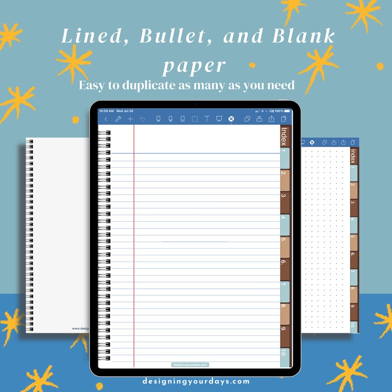 Digital Notebook, Digital Journal, Ipad, Blank Digital Notebook
