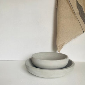 Shallow Concrete Dish | Display Dish | Home Decor