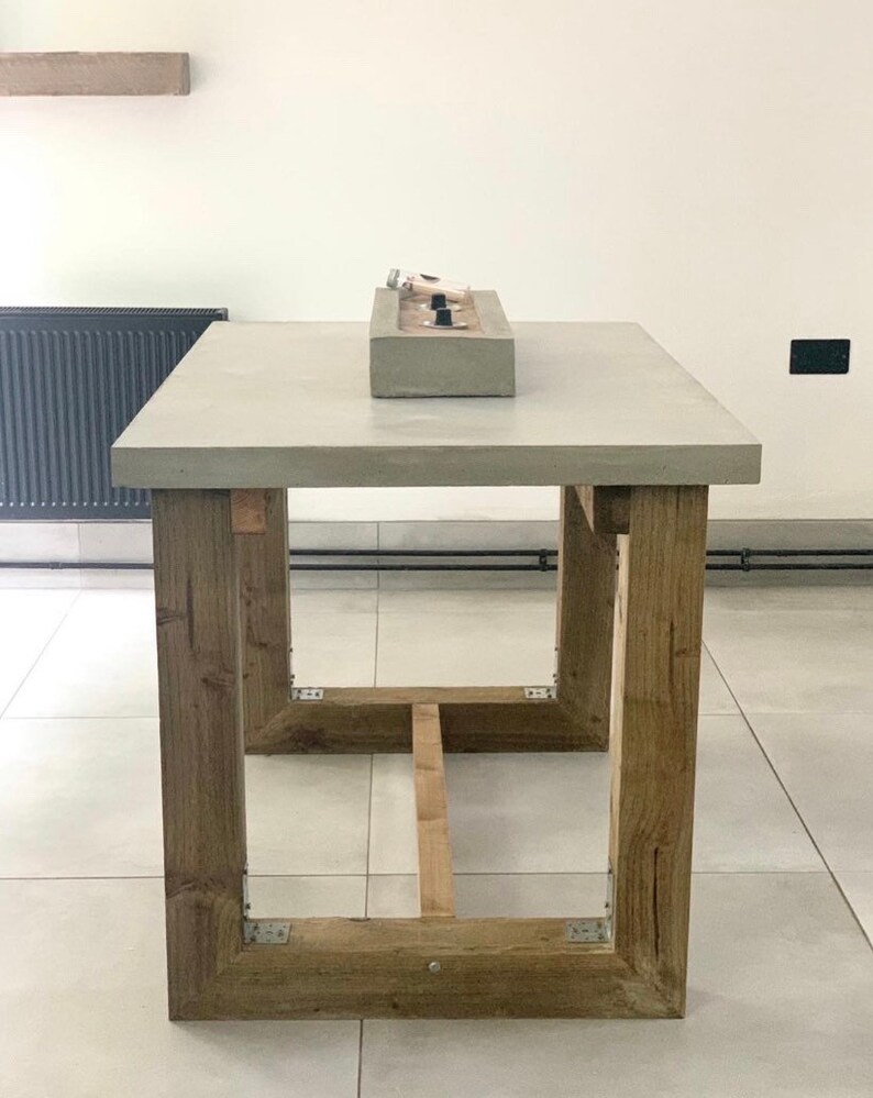 Fire Pit. Table Top Concrete Rectangular Fire Pit Etsy UK