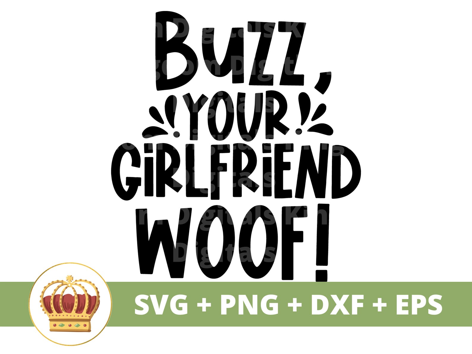 Buzz Your Girlfriend Woof SVG Cute Christmas SVG Funny Xmas Etsy UK