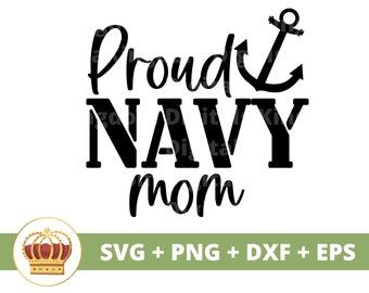 Navy Mom Svg - Etsy