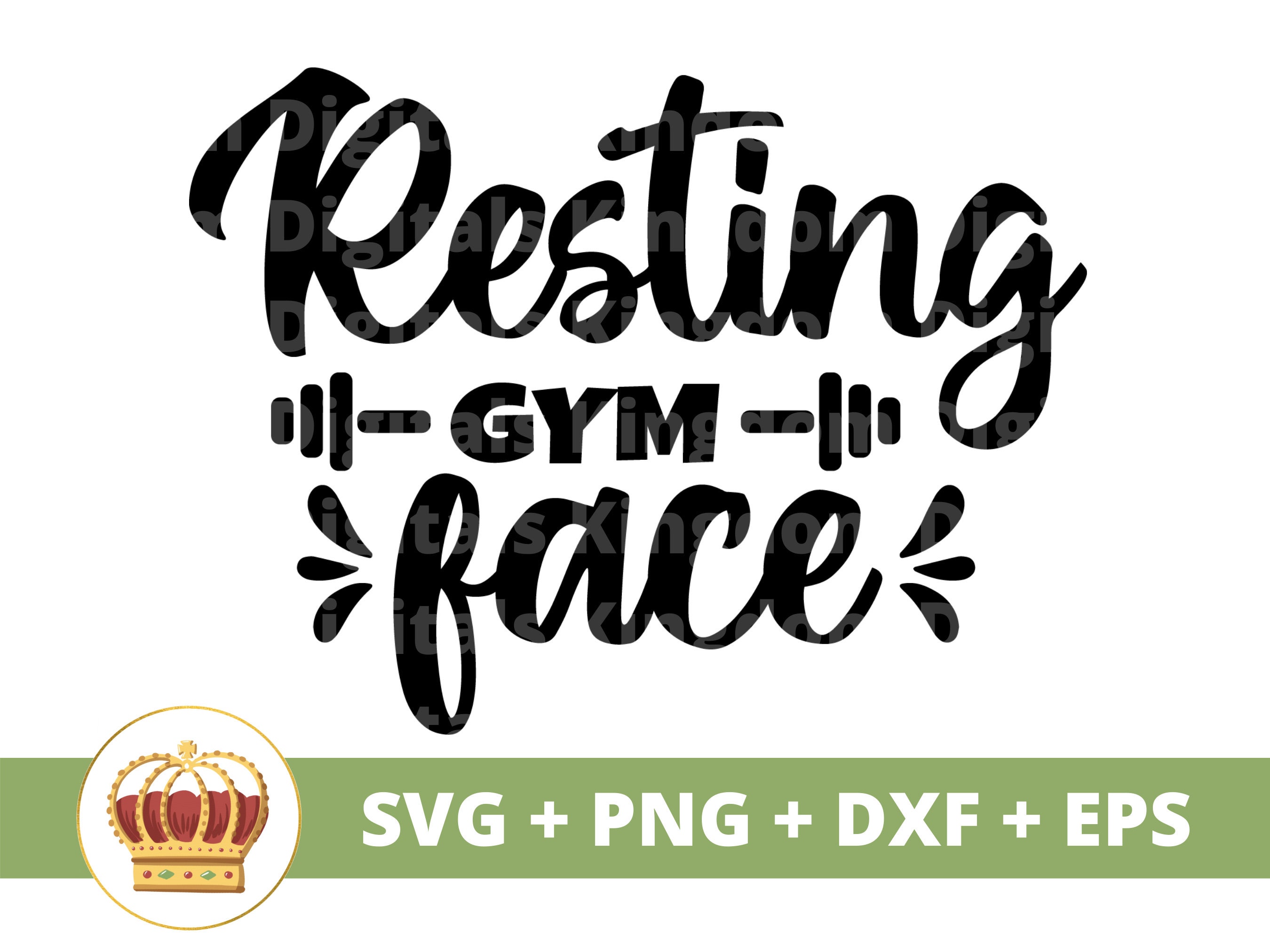 Resting Gym Face SVG Gym DXF Fitness PNG Cricut Cut File Etsy