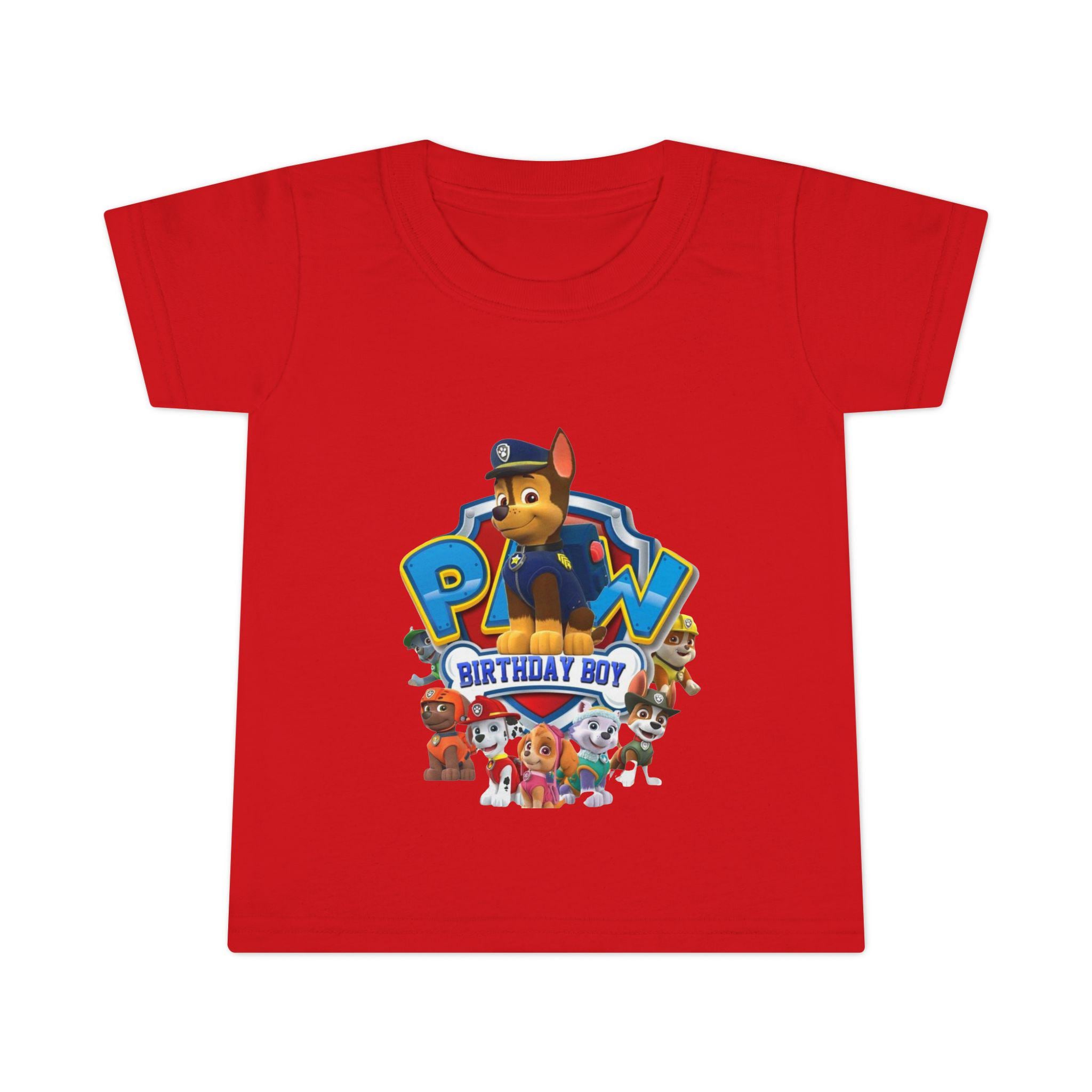 Paw Patrol Birthday Boy Toddler T-Shirt: Cartoon Party Apparel