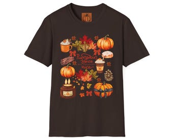 Fall Harvest T-Shirt: Autumn Vibes, Pumpkin Spice, Cozy Style
