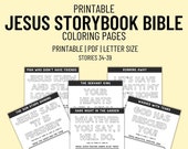 Jesus Storybook Bible Coloring Pages for Kids Stories 34-39 - Etsy