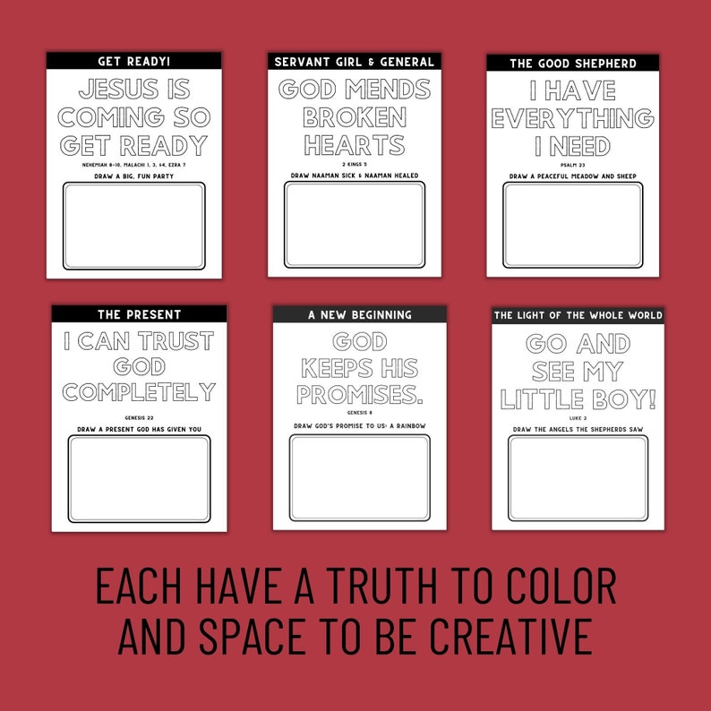 Jesus Storybook Bible ADVENT Coloring Pages, Advent Printables ...