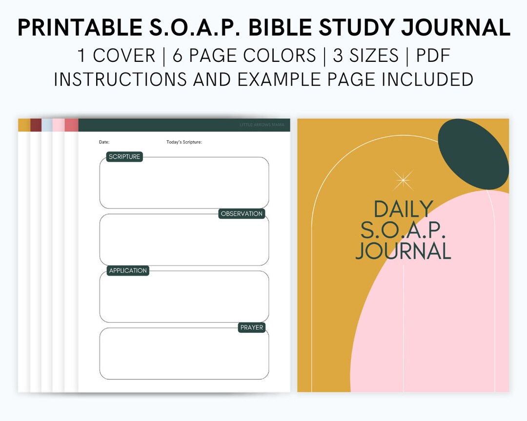 SOAP Bible Study Printable, Bible Journaling, Printable Devotional