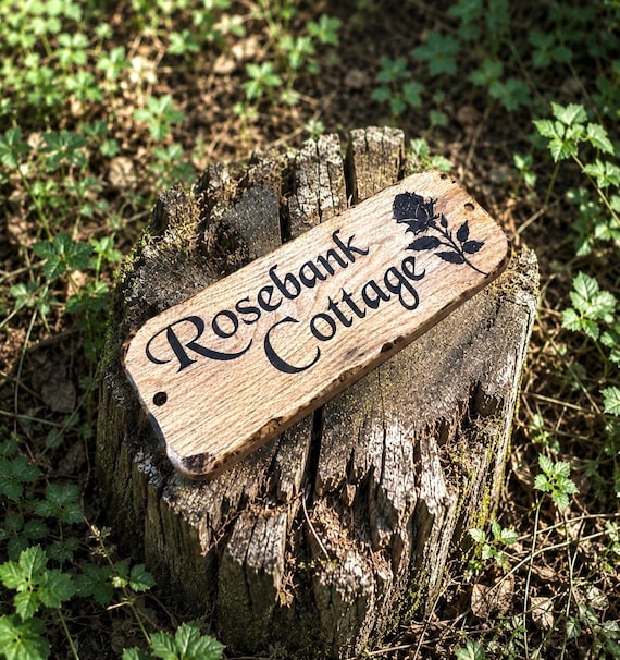 Rustic, oak, Personalised, outdoor, Weather proof, wooden, chunky oak, engraved House sign, House plaque, Farmhouse style. Good quality