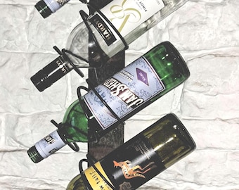 Handgemaakt teruggewonnen eiken whiskyvat 6 flessen wijnrek Uniek Valentijnsdagcadeau
