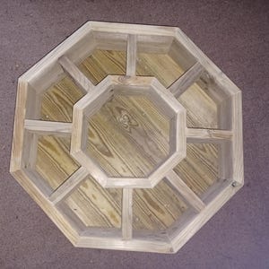 Octagonal FSC Timber Herb Wheel Planter: Tanalised Veg Garden Unique gardener's father's day gift