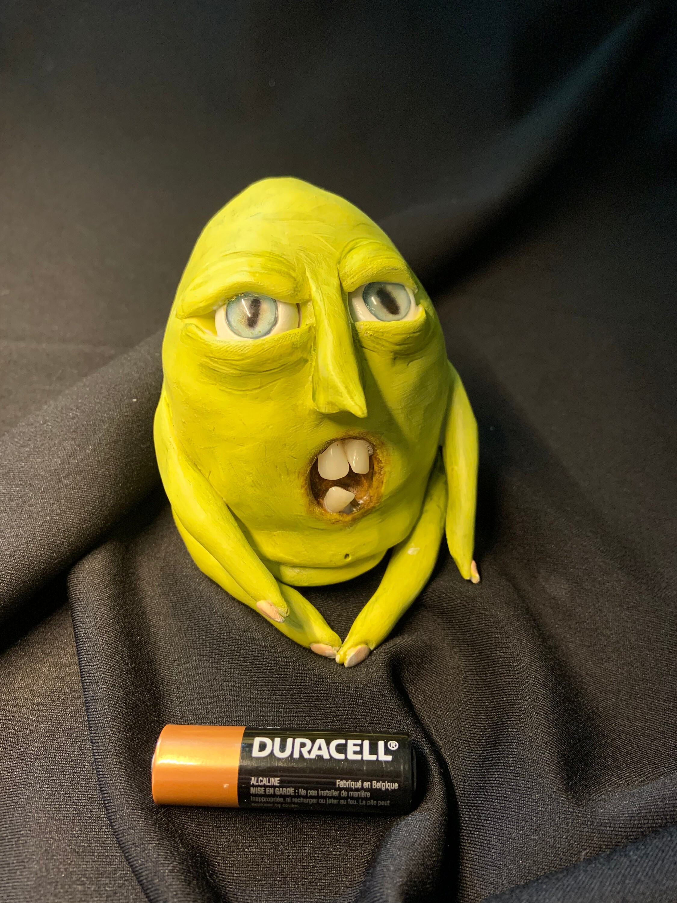 Green blob man creepy clay sculpture Etsy