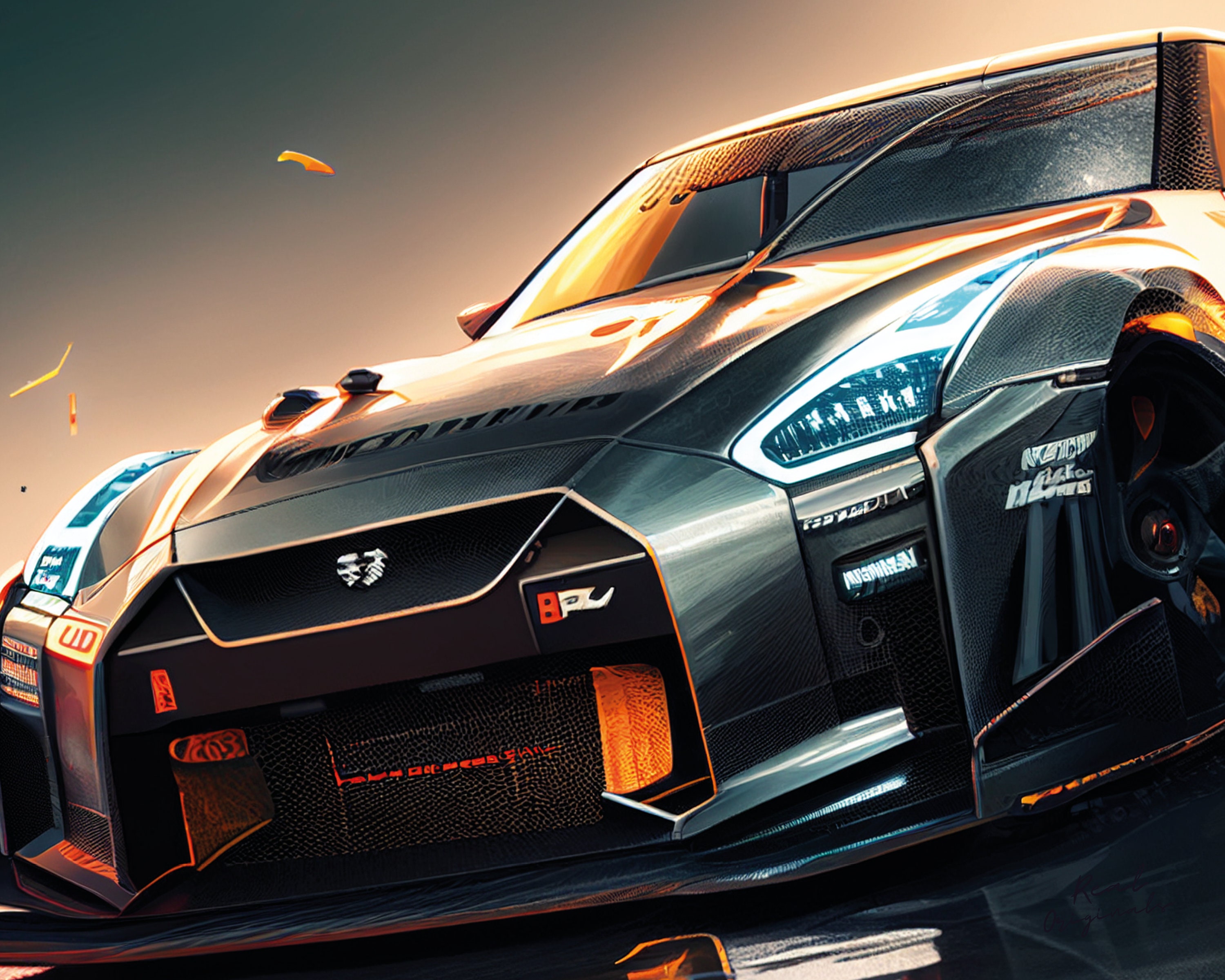 Nissan GTR R35 Illustration - Card - 4.1 X 5.8 Inch - Etsy