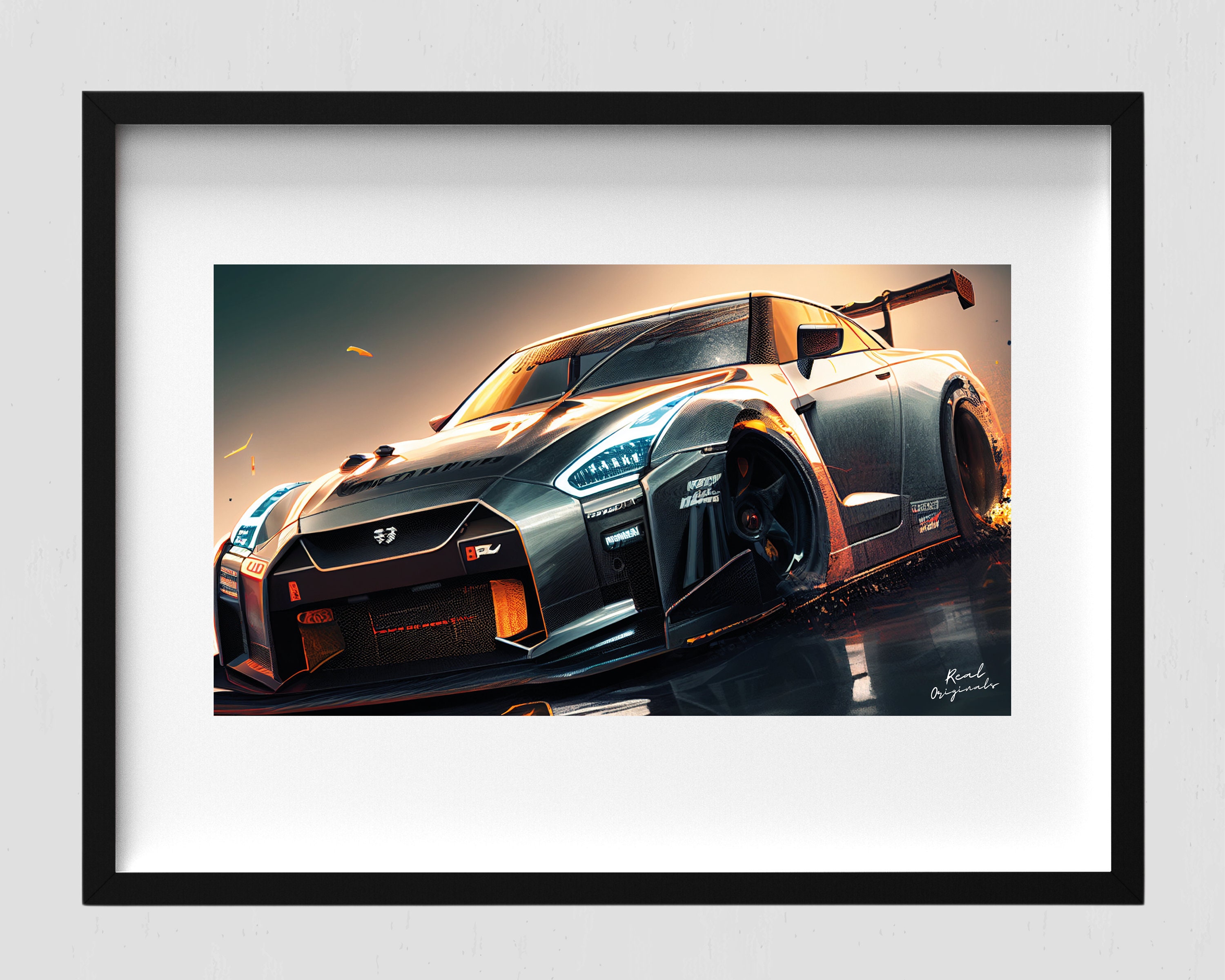 Nissan GTR Godzilla | Nissan R35 Poster | Sports Car Poster | Car