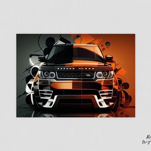 Range Rover Sport Card - Carte postale - Carte d’anniversaire - taille 4,1 x 5,8 (A6)
