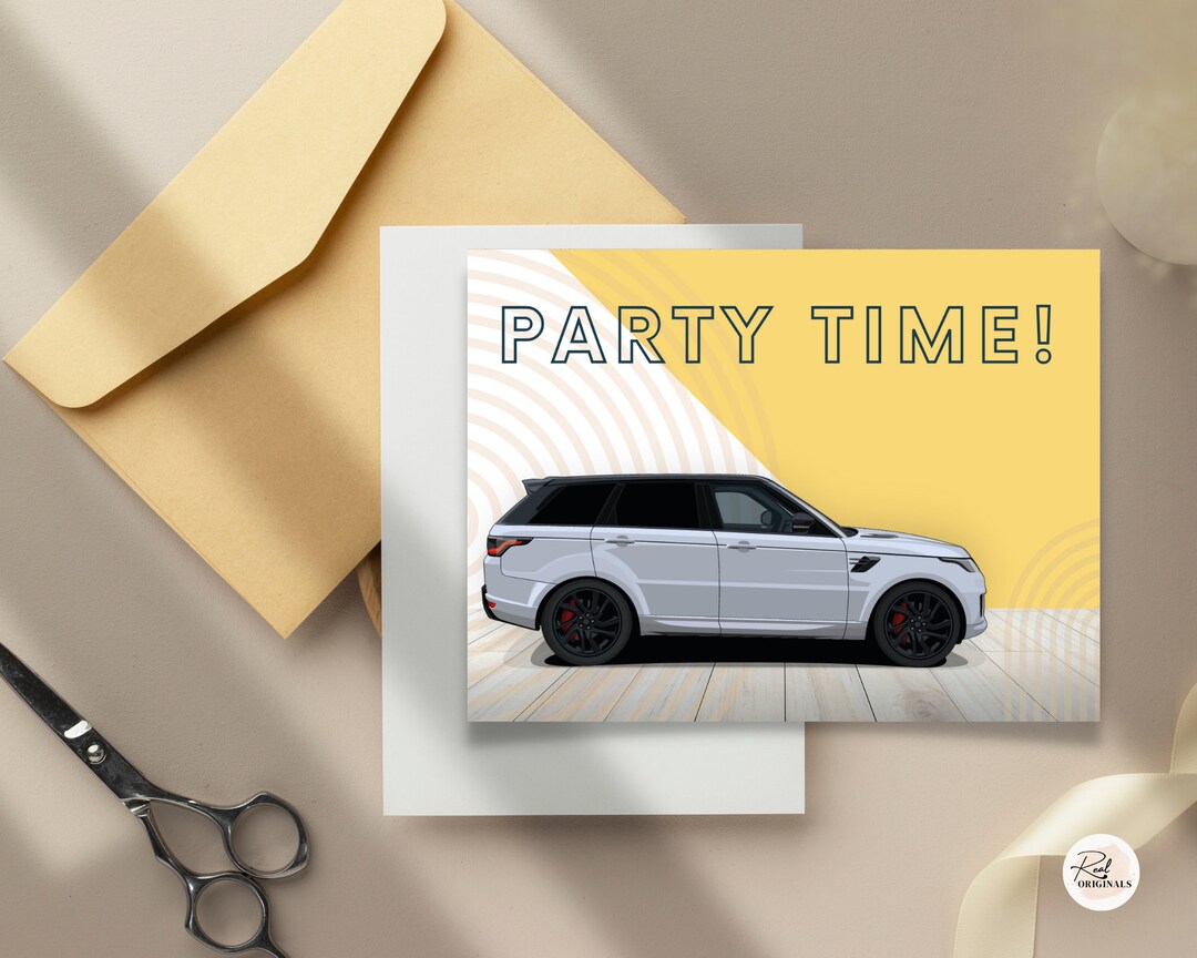 Range Rover Sport BIRTHDAY CARDS A6 - Pdf File Printable Digital File ...
