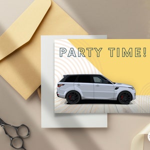 Range Rover Sport BIRTHDAY CARDS A6 - pdf file printable digital file