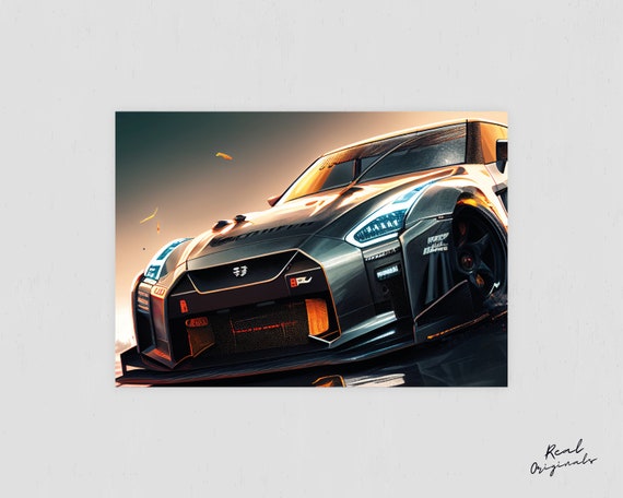 Nissan GTR R35 Illustration - Card - 4.1 X 5.8 Inch - Etsy