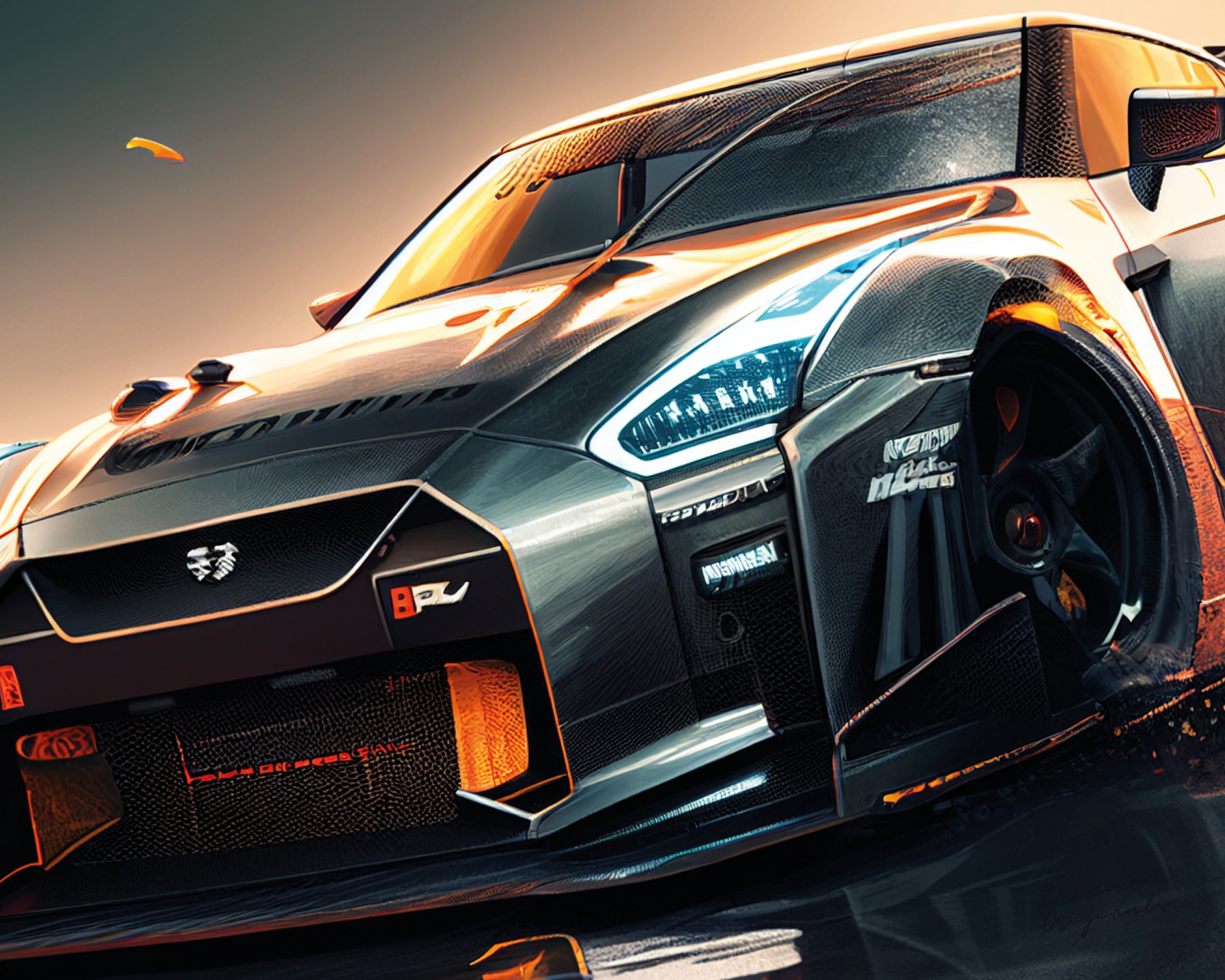 Nissan GTR Godzilla | Nissan R35 Poster | Sports Car Poster | Car