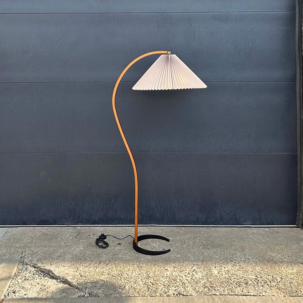 Mid Century Original Caprani Bentwood Floor Lamp, Ca. 1970